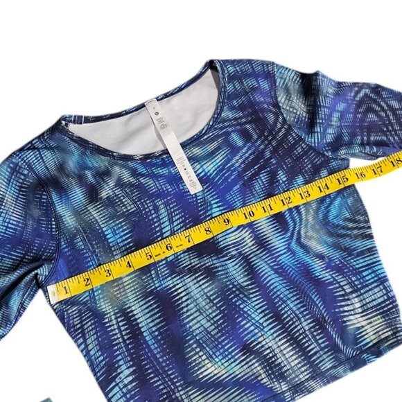Lululemon Wunder Train Cropped Long Sleeve Shirt Shapeshifter Flux Blue, Size 6 - Picture 4 of 7